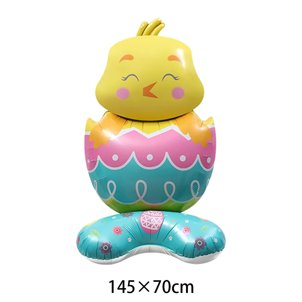 Standing Easter rabbit Chick eggs Balloon Easter bunny Balloon Easter Decoration balloon 2026 spring Easter Party Decor supplies