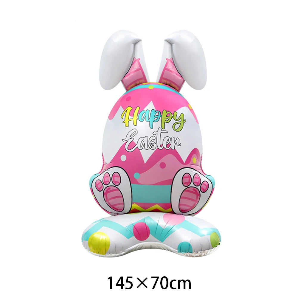 Standing Easter rabbit Chick eggs Balloon Easter bunny Balloon Easter Decoration balloon 2026 spring Easter Party Decor supplies