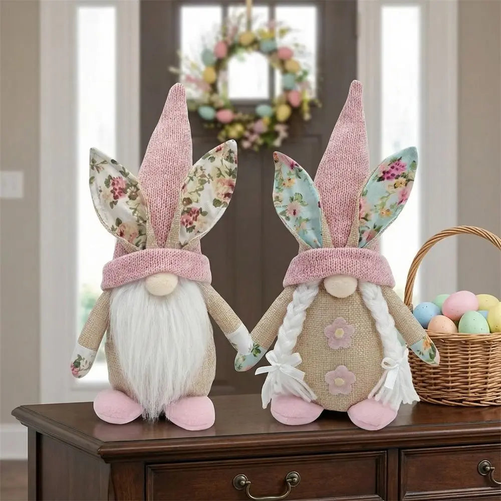 Cartoon Easter Bunny Gnome Spring Bunny Themed Faceless Design Gnome Faceless Plush Doll Polyester Easter Bunny Ornaments