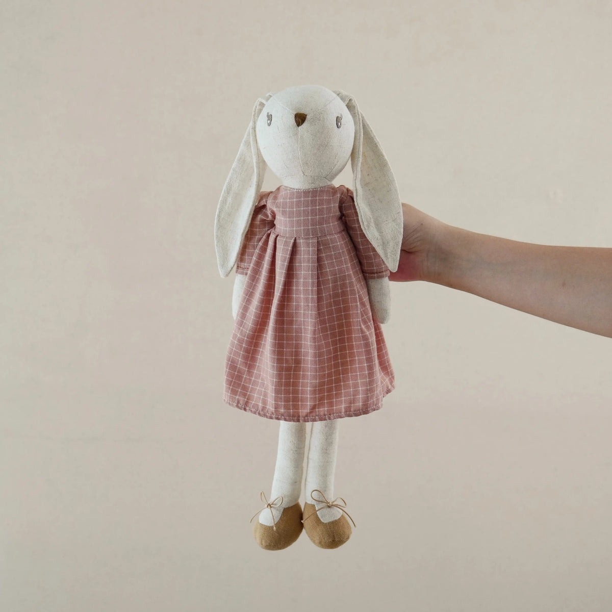 Handmade Linen Bunny Doll Montessori Role-Playing Fabric Animal Doll Nursery Decoration Children's Birthday Gift