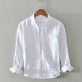 Spring Pink Shirts For Men Autumn Casual Slim Fit 100% Cotton Oxford Long Sleeve Shirt Men's Vintage button down shirt Clothes