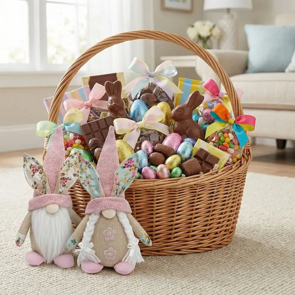 Cartoon Easter Bunny Gnome Spring Bunny Themed Faceless Design Gnome Faceless Plush Doll Polyester Easter Bunny Ornaments