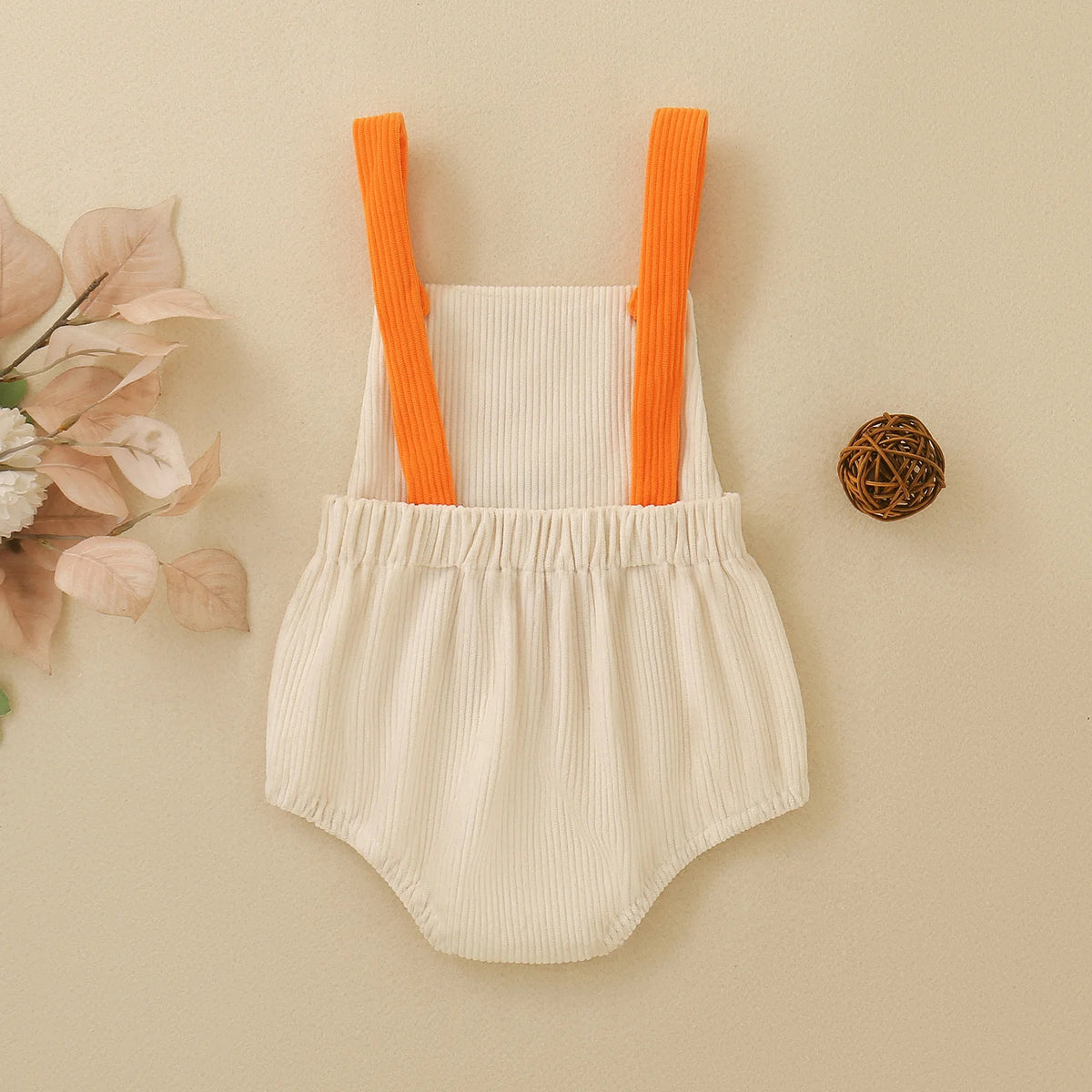 My First Halloween Baby Romper Corduroy Suspender Overalls Newborn Pumpkin Embroidery Bodysuit Infant Halloween Outfit