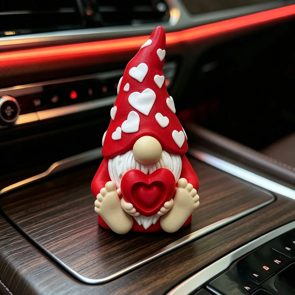 Romantic Valentine's Day Gnome Statue, Adorable Desktop Ornament, Car Ornament, Sculpture Ornaments, Bookshelf Garden Ornaments