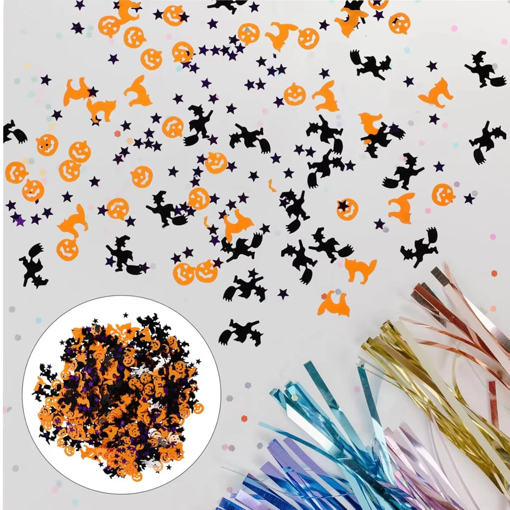 Halloween Confetti Decorations Table Decorations Paper Glitter Decorations with Ghosts Pumpkins Spiders for Party Sup