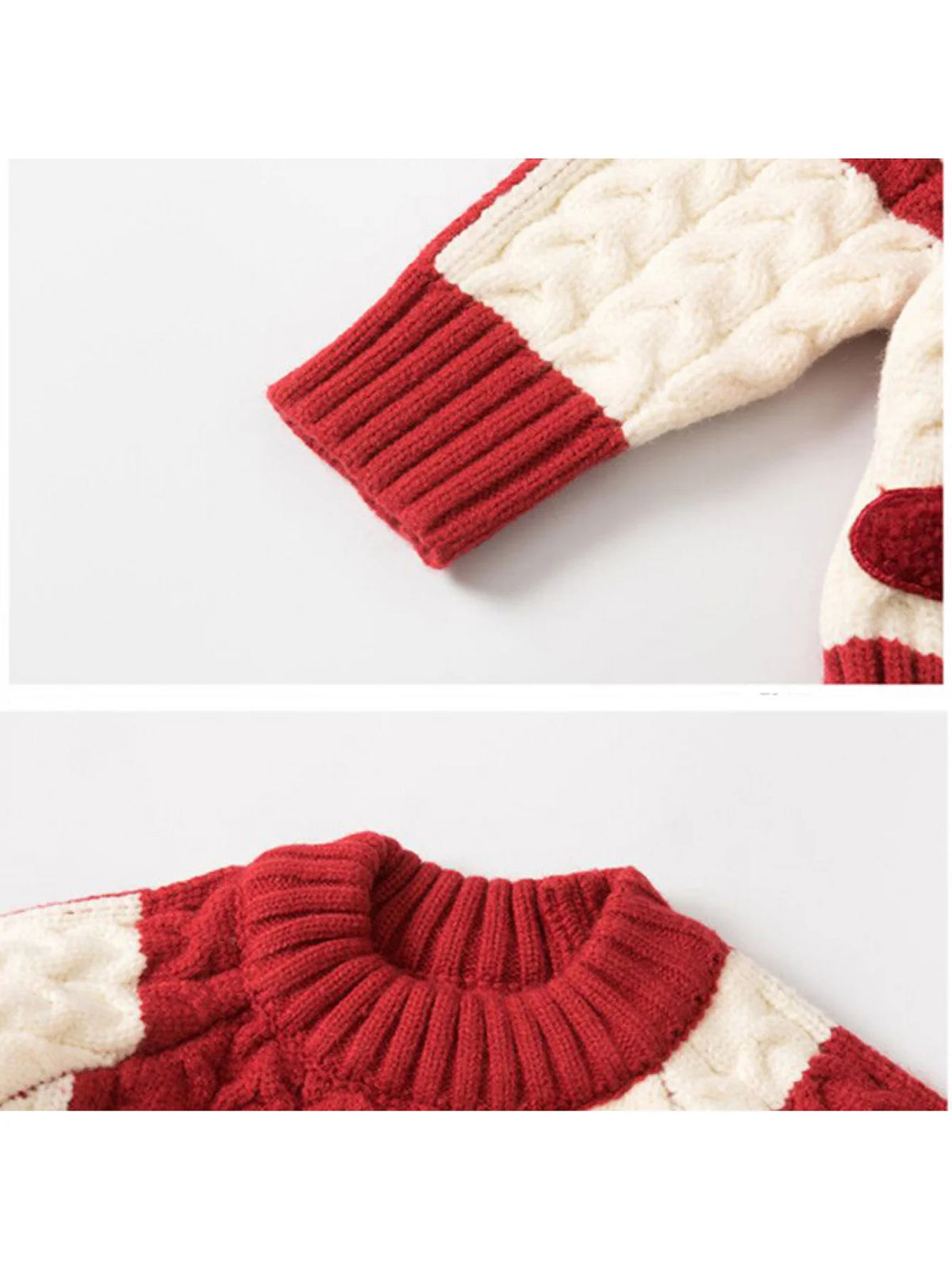 Children's Red Sweater for Christmas and New Year, Cartoon 3D Knit Pullover for Boys and Girls