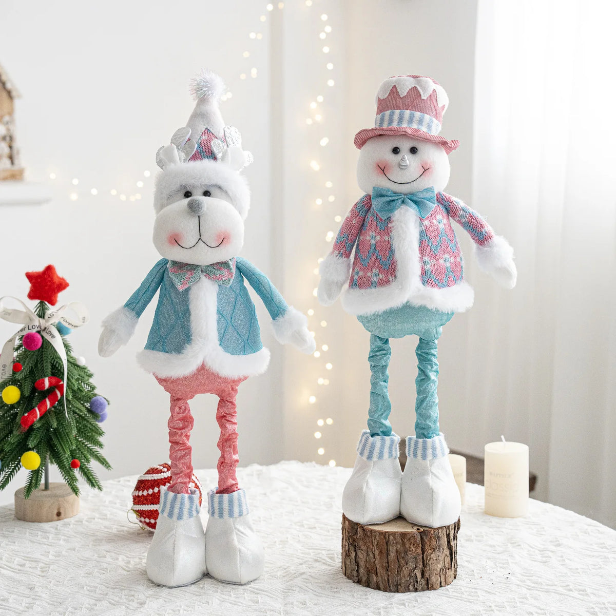 Christmas decorations - Santa Claus, snowmen, and reindeer, holiday decorations for Christmas, birthday parties, and holidays