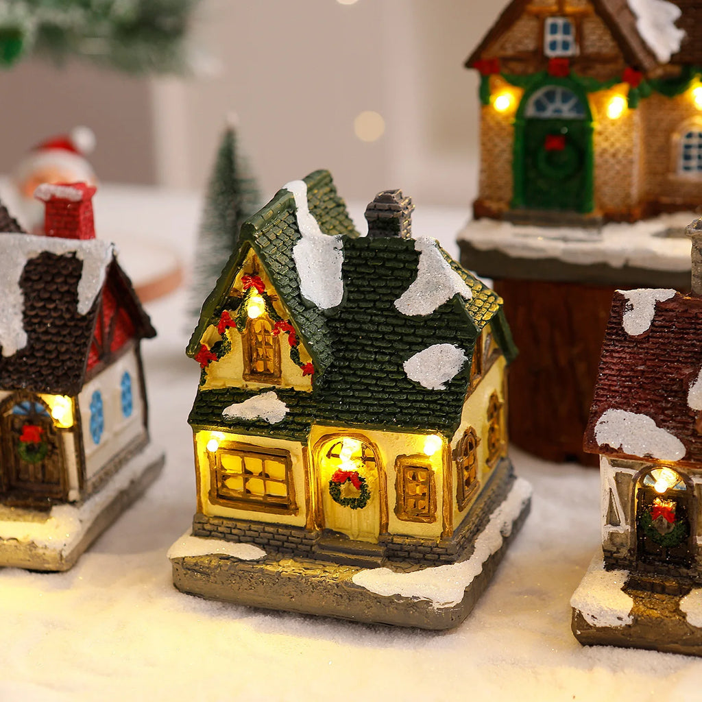 Christmas House Light Decorations For Home Ornaments Kids Xmas Gift New Year 2025 Navidad Decor Bedroom Night Light With Battery