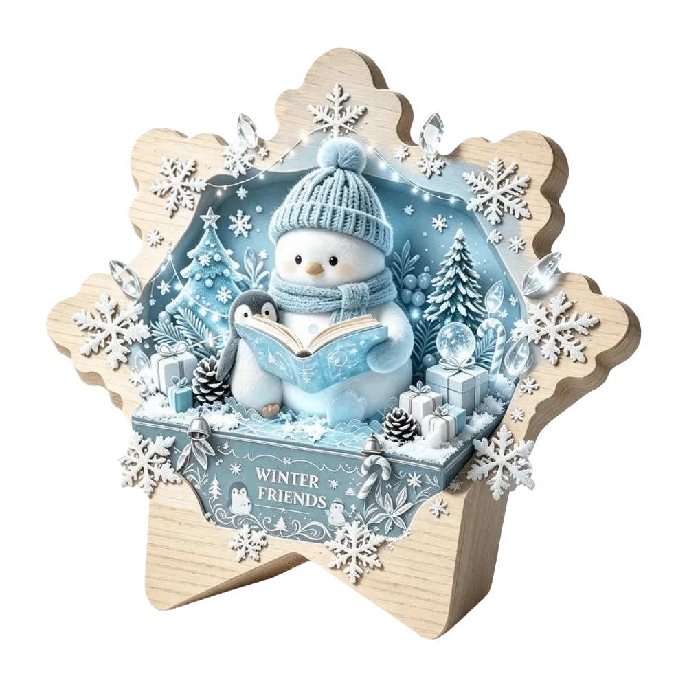 Merry Christmas Wooden Christmas Decoration Star Shape Snowman Deer Home Ornaments Rabbit Santa Claus Wall Decor New Year Gift