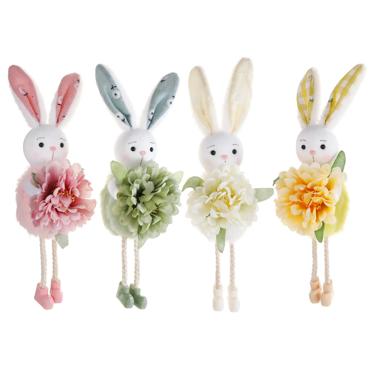 2026 New Easter Spring Birds Decor - Floral Arrangement, Easter Bunny Ornament, Tiered Tray Decorations, Tabletop Decor