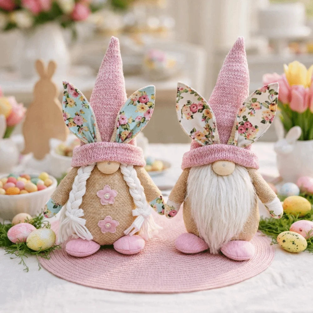 Cartoon Easter Bunny Gnome Spring Bunny Themed Faceless Design Gnome Faceless Plush Doll Polyester Easter Bunny Ornaments