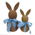 New Creative Easter Imitation Rattan Rabbit Festive Atmosphere Decoration Desktop Ornaments Easter Gifts Spring Home Decoration