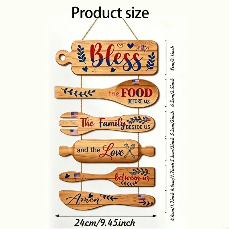 4Th of July Patriotics Welcome Sign Wooden Hanging Sign Kitchen Wall Door Decors Independence Day Memorial Day Wreaths Y5GB