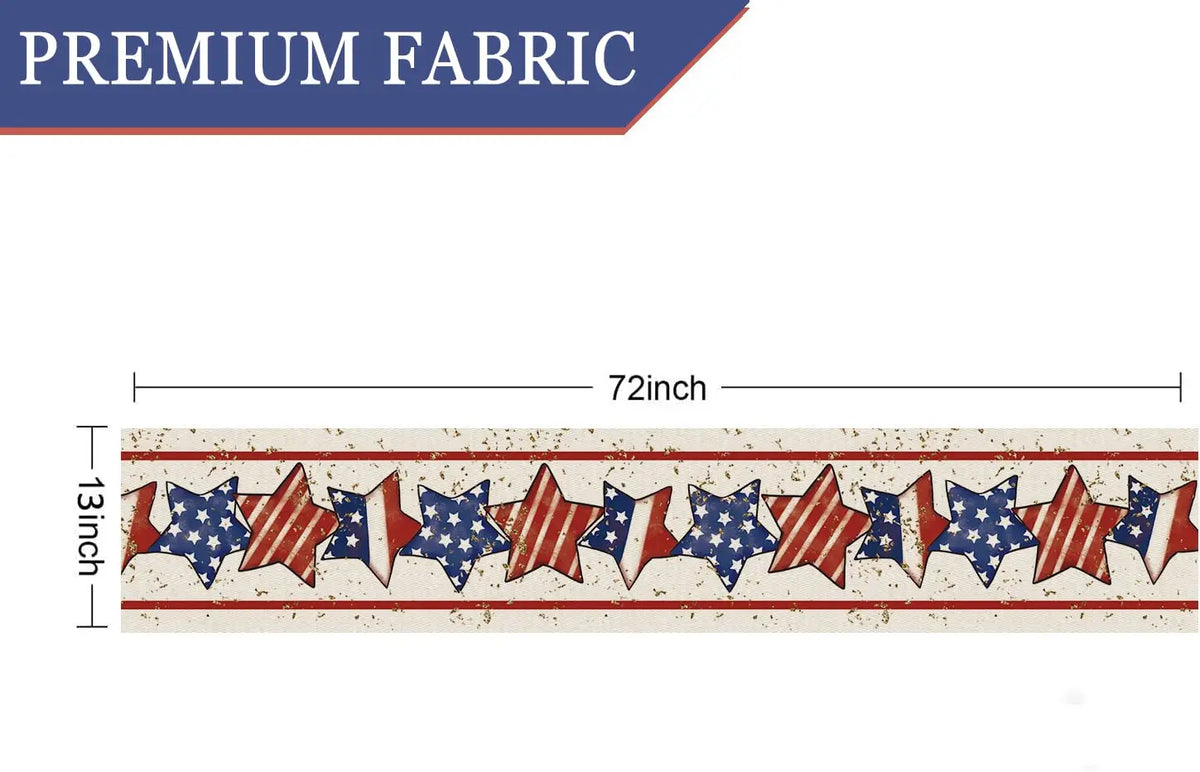 4th of July Table Runner America Flag Stars Stripe Patriotic Table Runner Memorial Day Independence Day Vintage Home Party Decor