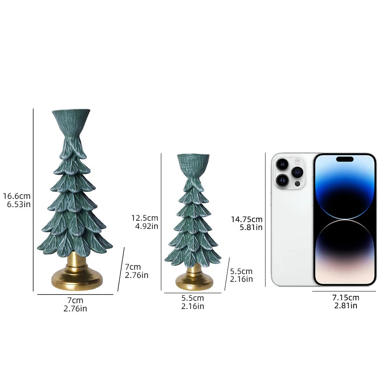 Christmas Tree Candle Holder, Creative Holiday Resin Craft, Christmas Atmosphere Decoration Ornament