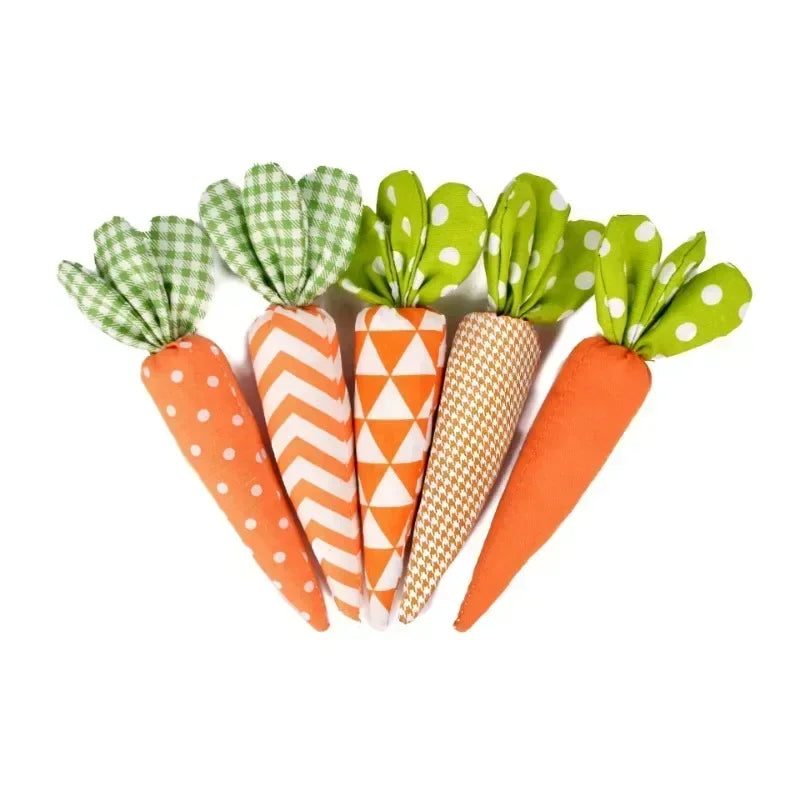 5pcs Easter Artificial Carrot Ornaments Spring Easter Party Decoration for Home Decor Birthday Gift Soft Artificial Carrot