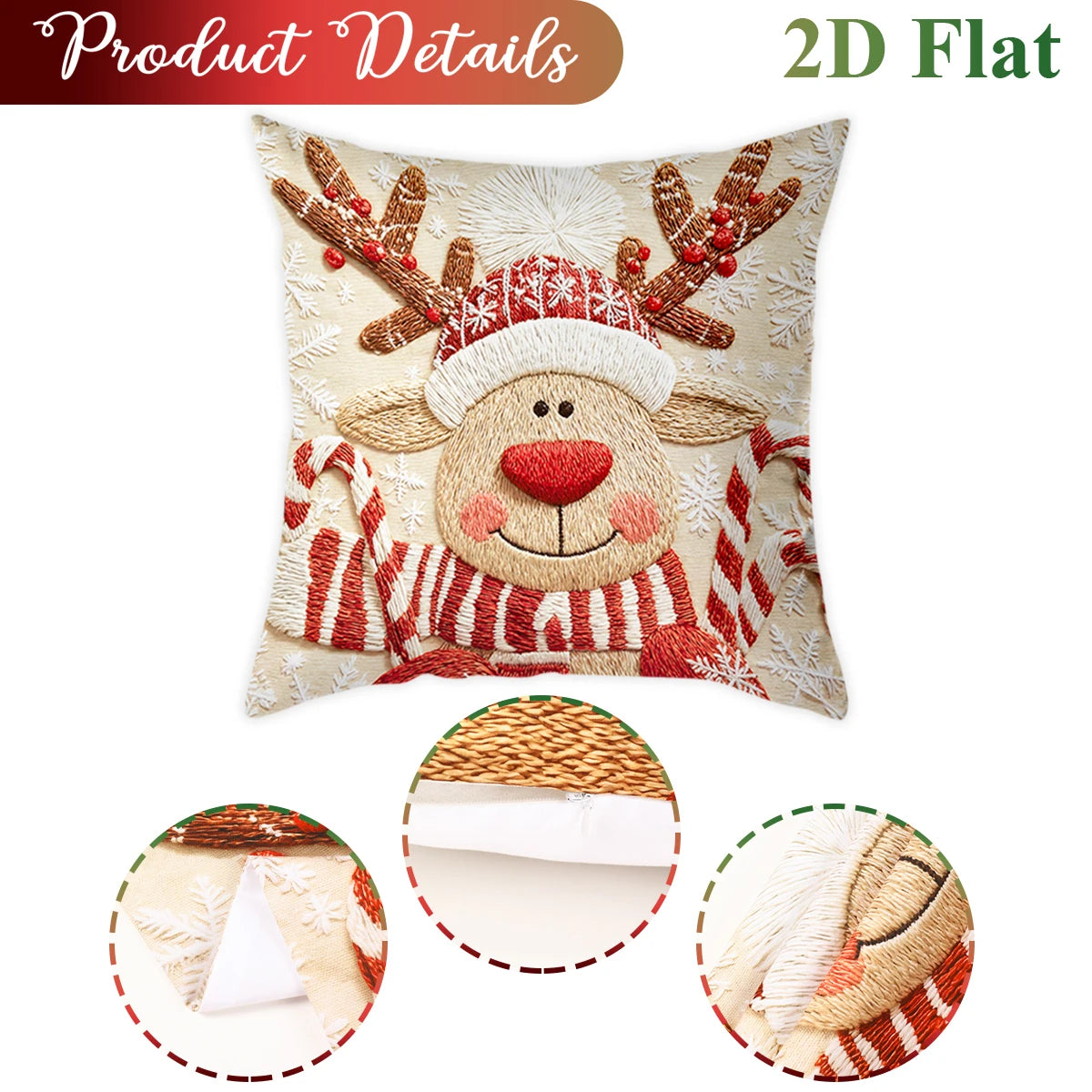 Christmas Pillowcases Merry Christmas Decorations for Home 2026 Xmas Snowman Elk Sofa Cushion Cover Navidad Natal New Year 2027