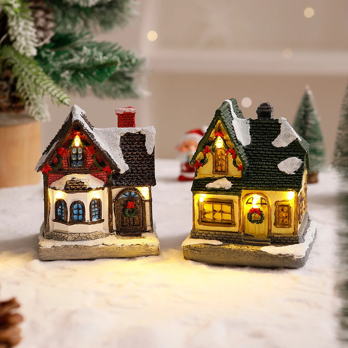 Christmas House Light Decorations For Home Ornaments Kids Xmas Gift New Year 2025 Navidad Decor Bedroom Night Light With Battery