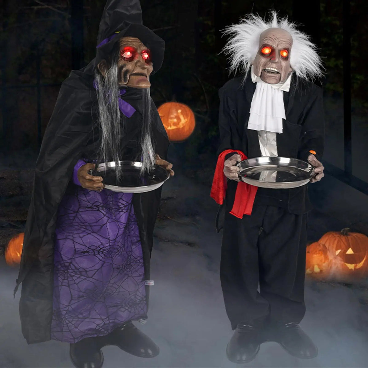 Halloween Decoration Creative Home Decor with Glowing Eyes for Porch Outdoor and Indoor Backyard Party Favors Haunted House Prop