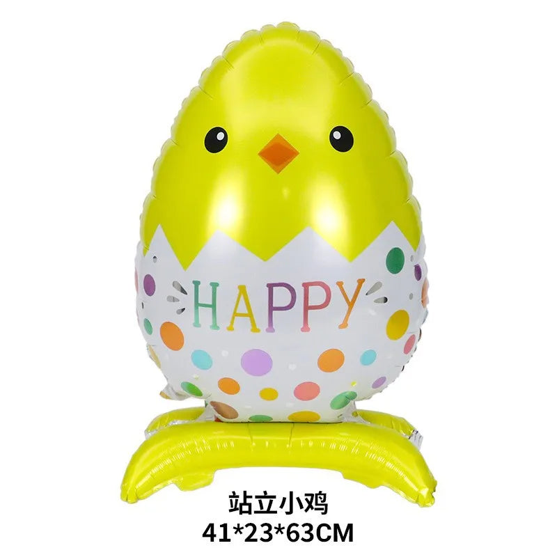 Standing Easter rabbit Chick eggs Balloon Easter bunny Balloon Easter Decoration balloon 2026 spring Easter Party Decor supplies