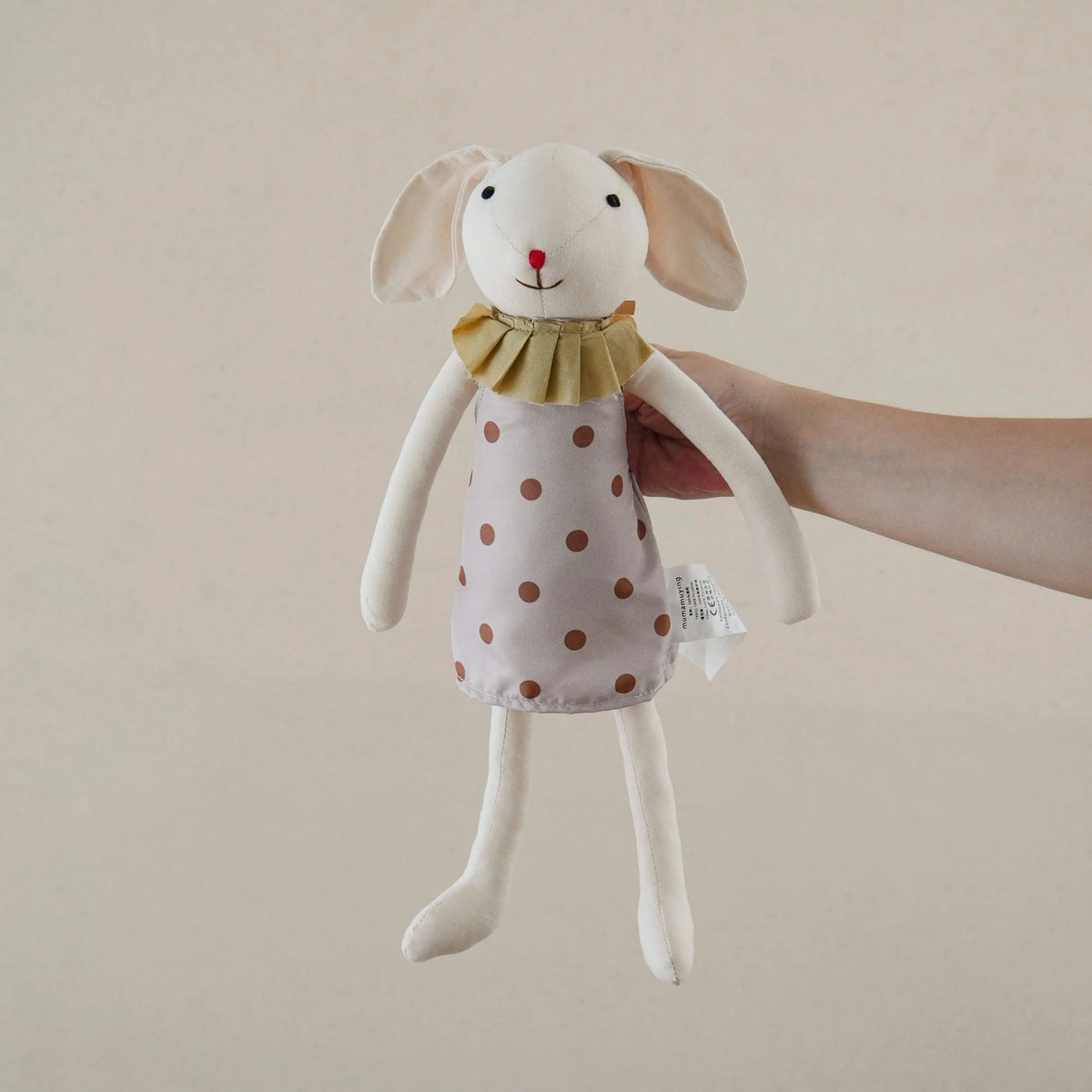 Handmade Linen Bunny Doll Montessori Role-Playing Fabric Animal Doll Nursery Decoration Children's Birthday Gift