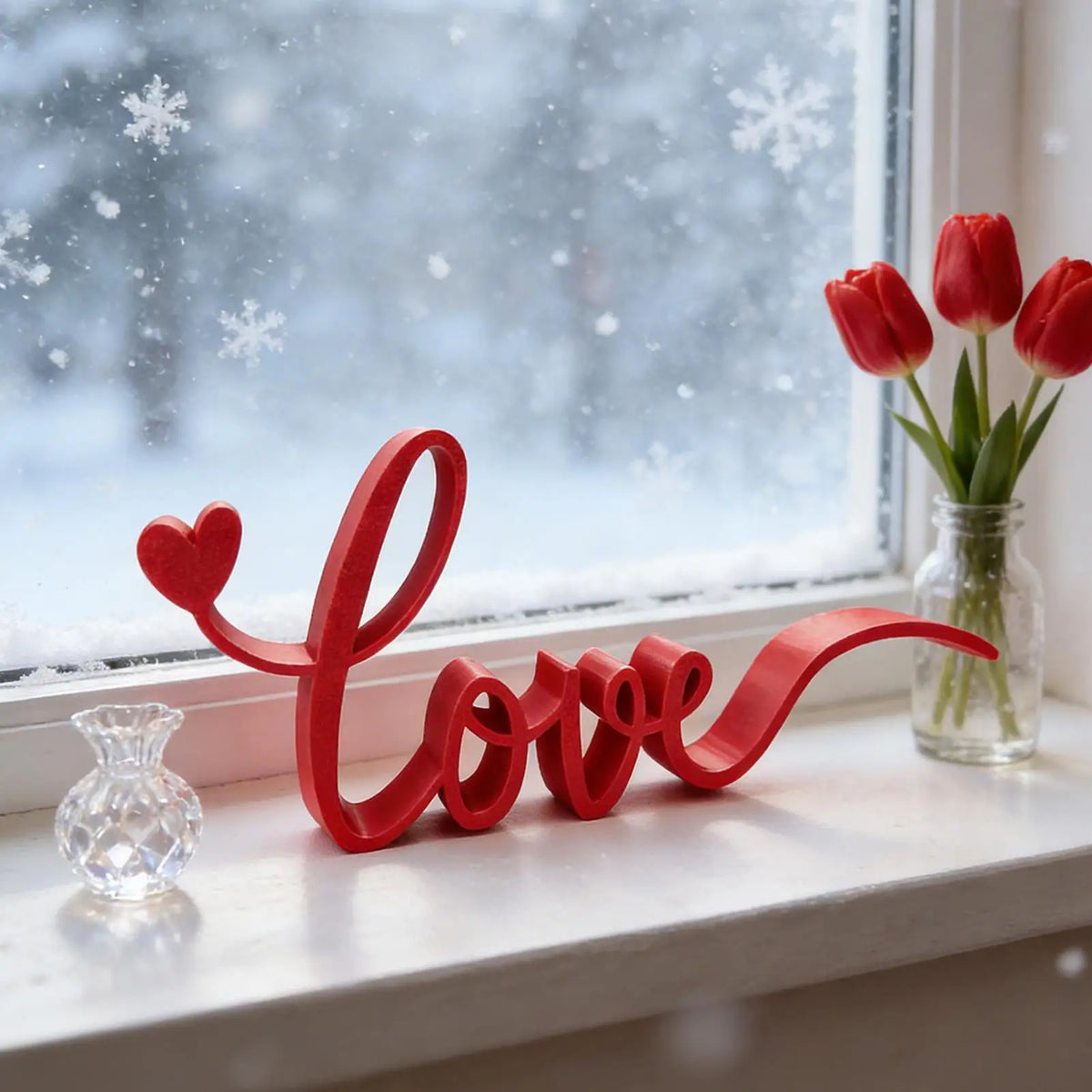 Love Letter Tabletop Decor Blocks Red Love Sign Centerpiece Romantic Home Decor For Home Bedroom Hotel Valentine Wedding Party
