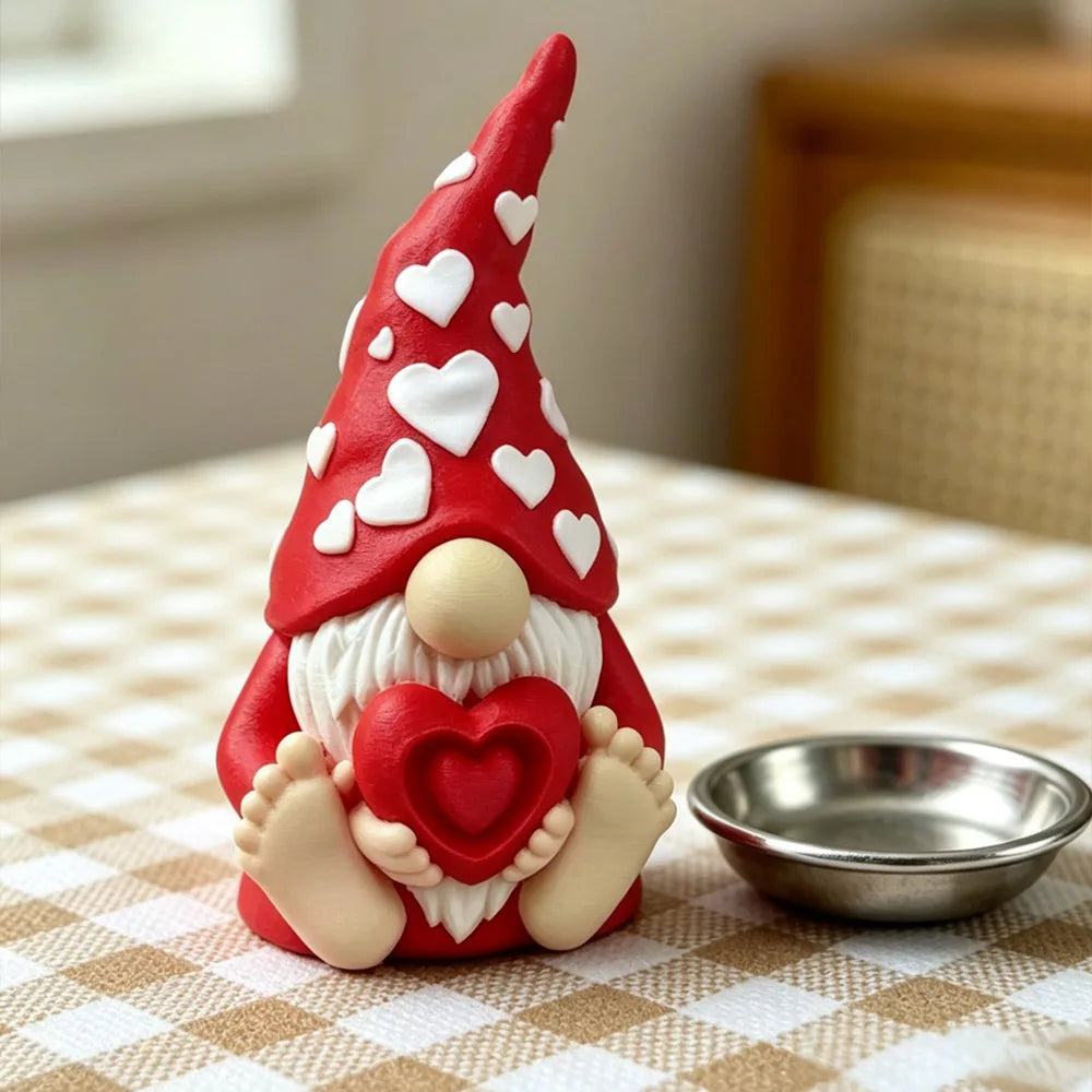 Romantic Valentine's Day Gnome Statue, Adorable Desktop Ornament, Car Ornament, Sculpture Ornaments, Bookshelf Garden Ornaments