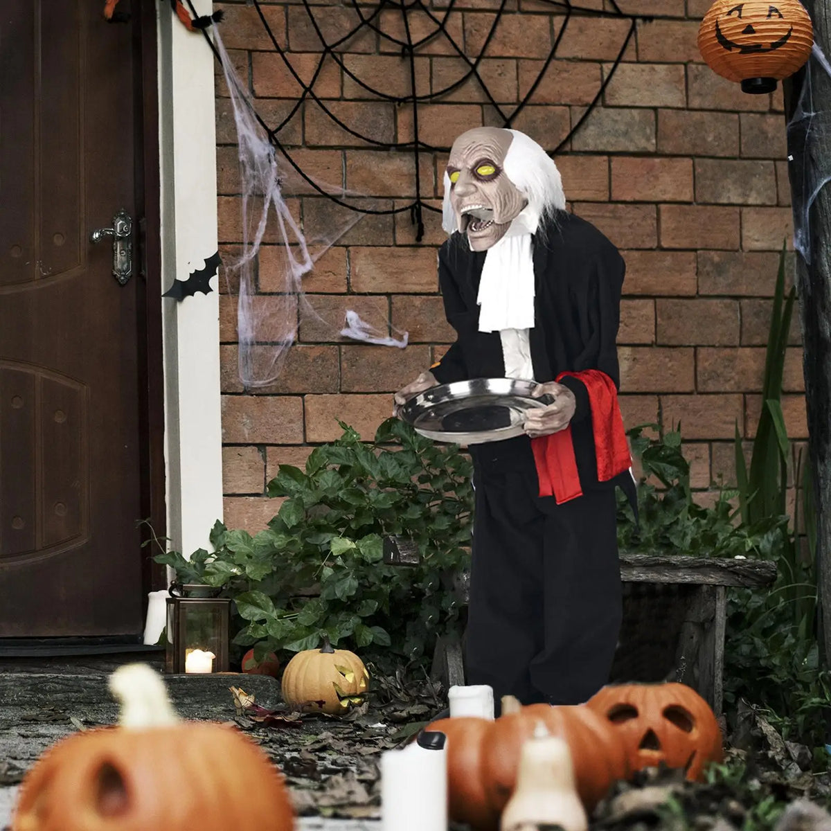 Halloween Decoration Creative Home Decor with Glowing Eyes for Porch Outdoor and Indoor Backyard Party Favors Haunted House Prop