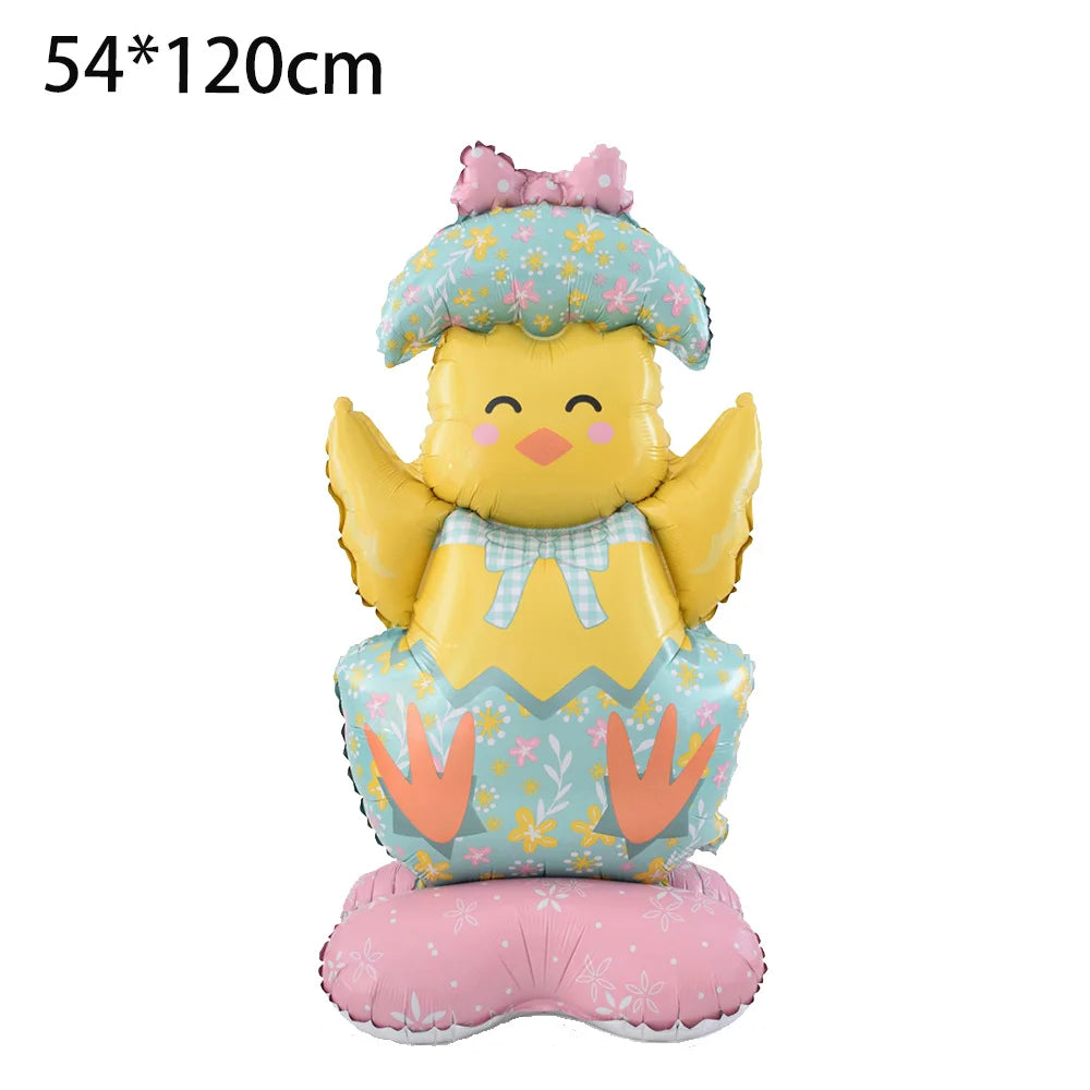 Standing Easter rabbit Chick eggs Balloon Easter bunny Balloon Easter Decoration balloon 2026 spring Easter Party Decor supplies