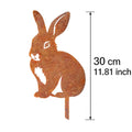 Easter Bunny Metal Art Decor Garden Flower pots Lawn Rabbit Iron Home Outdoor Animal Theme Sculpture Decor Sign