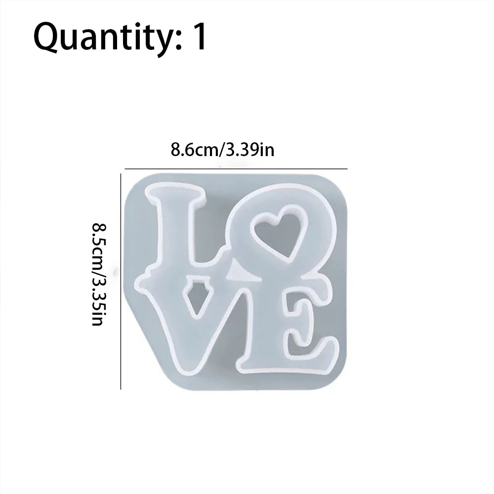 Valentine's Day Romantic Love Decorative Ornaments Mold High Quality Epoxy Resin Crafts Mold Handmade Gift Making Silicone Mould