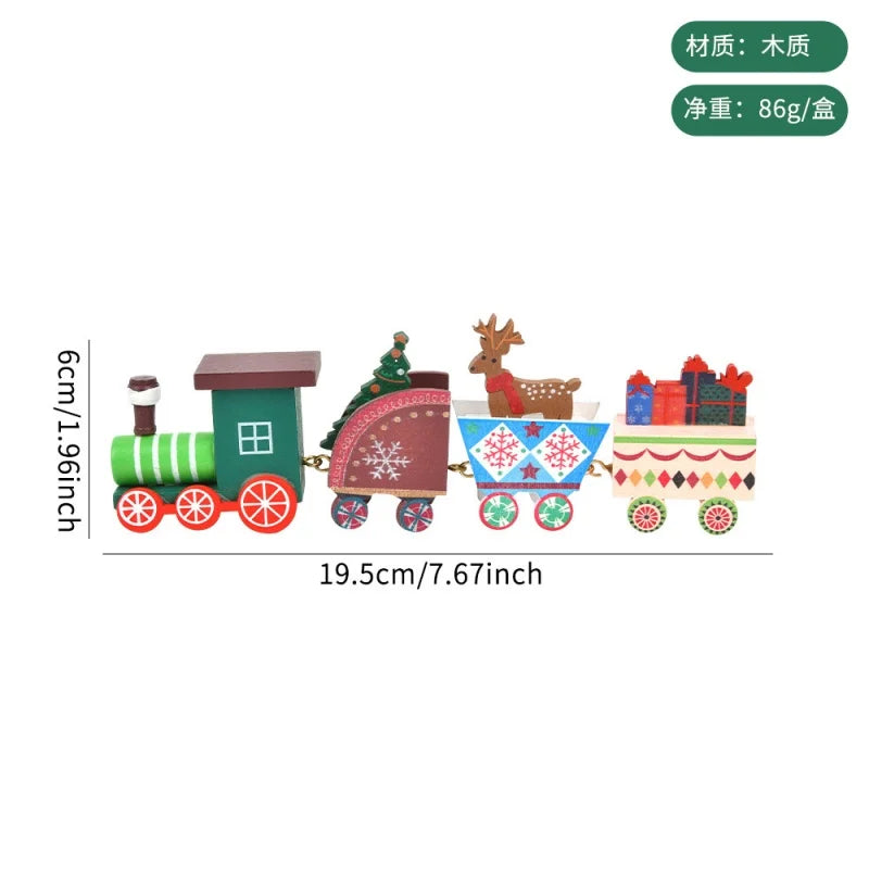 Christmas Train Decoration with Charming Painted Design Christmas Decorations Tabletop Display window display gifts