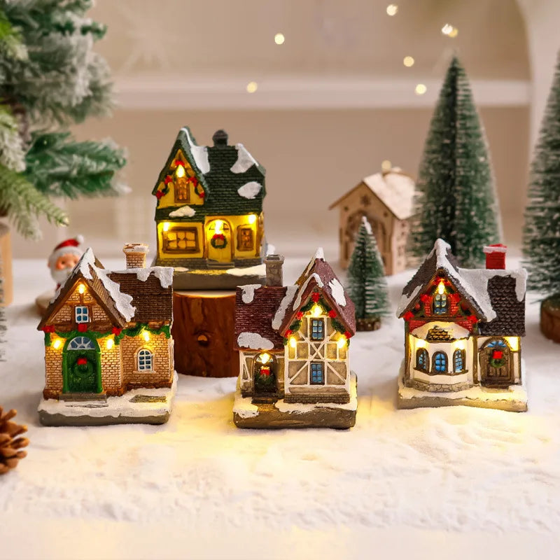 Christmas House Light Decorations For Home Ornaments Kids Xmas Gift New Year 2025 Navidad Decor Bedroom Night Light With Battery