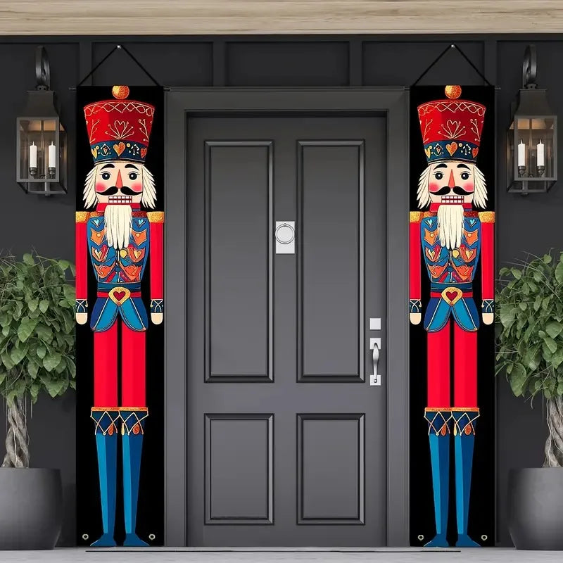 Christmas Door Decoration 2025 Merry Christmas Banner Decor for Home Hanging Xmas Ornament Navidad Happy New Year Gift 2026