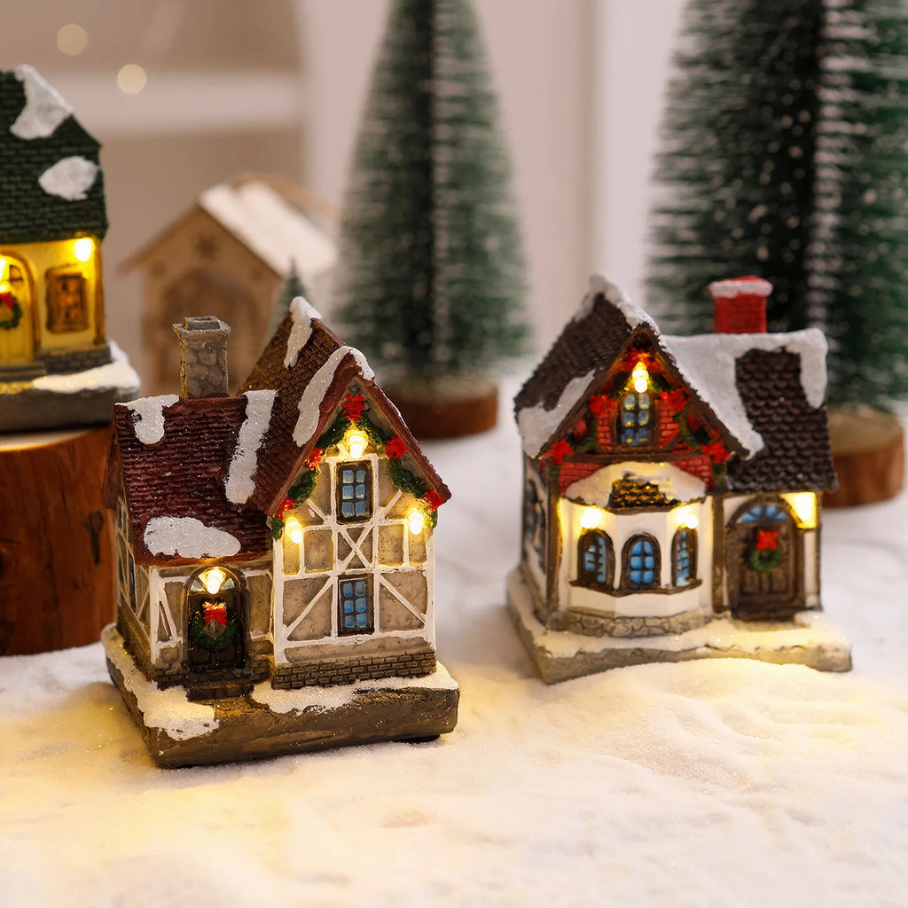 Christmas House Light Decorations For Home Ornaments Kids Xmas Gift New Year 2025 Navidad Decor Bedroom Night Light With Battery