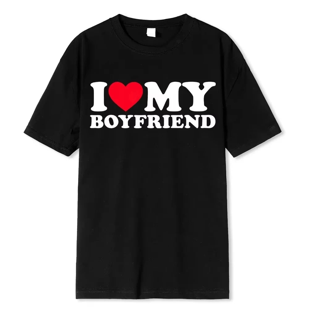 I Love My Girlfriend T Shirt I Heart My-Girlfriend TShirt GF T-Shirt Boyfriends Gifts Valentine's Day Costume Graphic Tee Tops