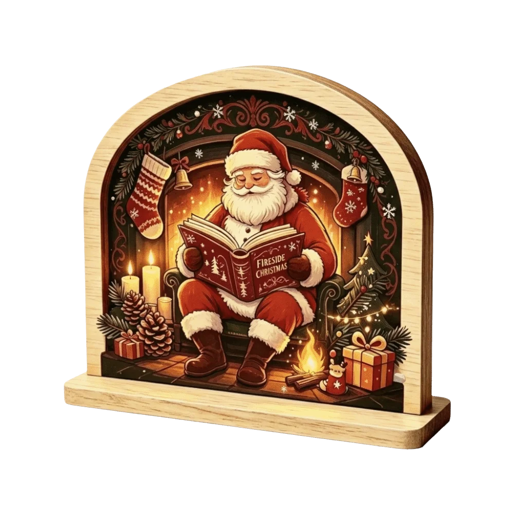 Merry Christmas Wooden Christmas Decoration Star Shape Snowman Deer Home Ornaments Rabbit Santa Claus Wall Decor New Year Gift