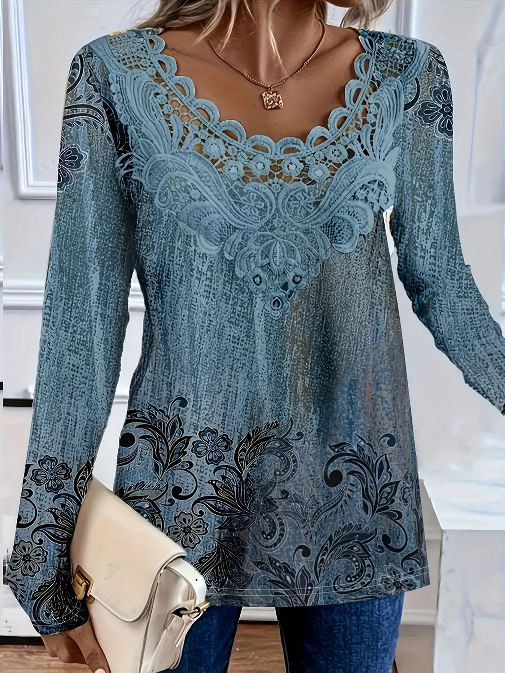 Spring New Elegant Casual Woman T-Shirt Fashion Loose T-Shirt Temperament Long Sleeve Holiday Weekend Female Blouses