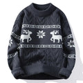 Autumn Winter Christmas Sweaters Men's Long Sleeve O-Neck Knitting Jumper Tops Vintage Pattern Crochet Male Sweater Pullovers