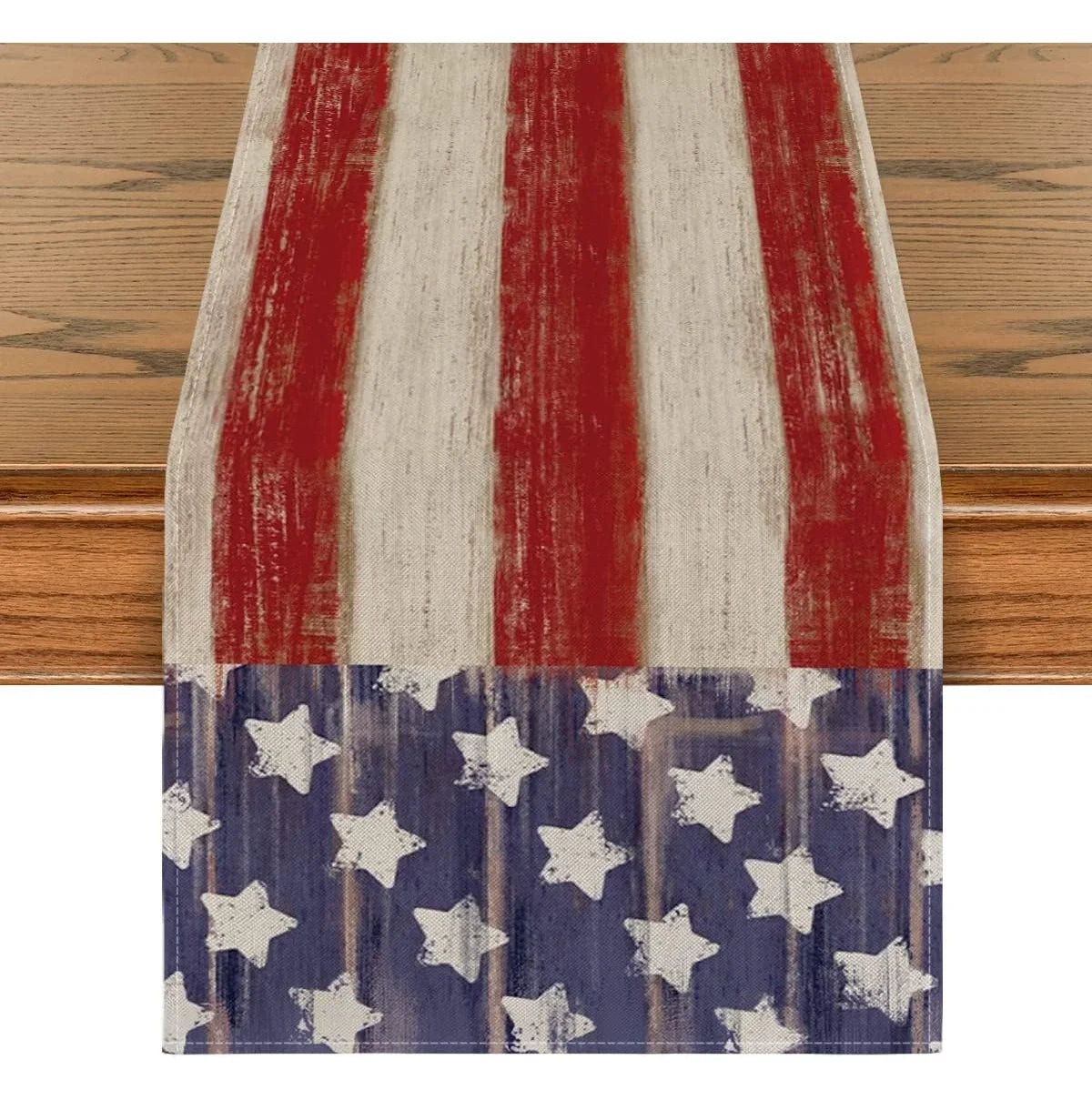 4th of July Table Runner America Flag Stars Stripe Patriotic Table Runner Memorial Day Independence Day Vintage Home Party Decor