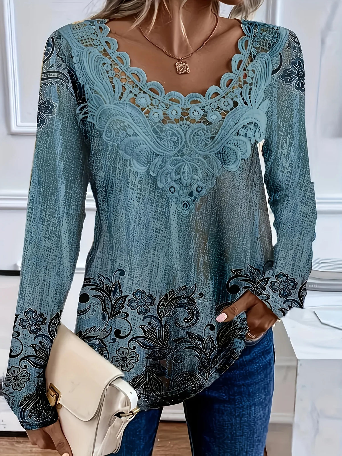 Spring New Elegant Casual Woman T-Shirt Fashion Loose T-Shirt Temperament Long Sleeve Holiday Weekend Female Blouses