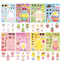 8/16/24PCS Cartoon Easter Animal Easter Egg Rabbit Sheep Puzzle Stickers Wholesale Cute Animal Stickers