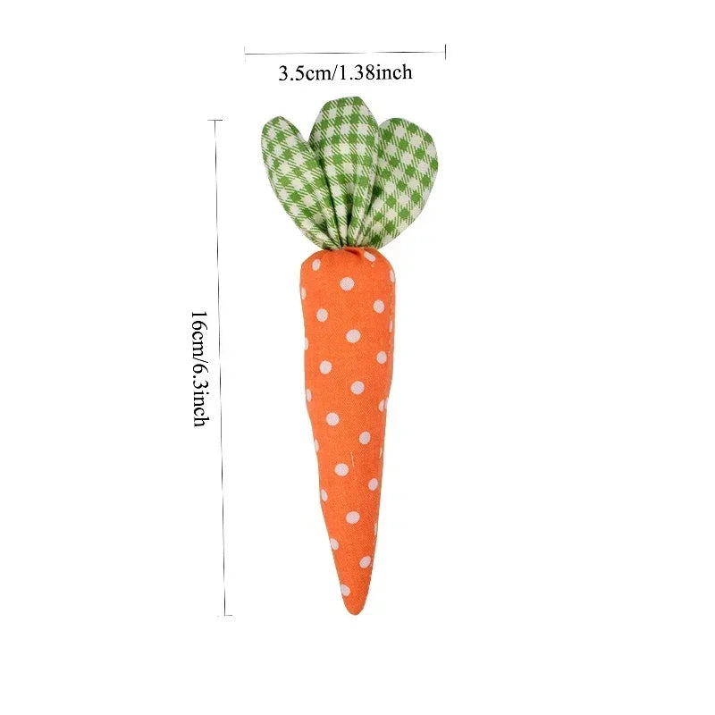5pcs Easter Artificial Carrot Ornaments Spring Easter Party Decoration for Home Decor Birthday Gift Soft Artificial Carrot