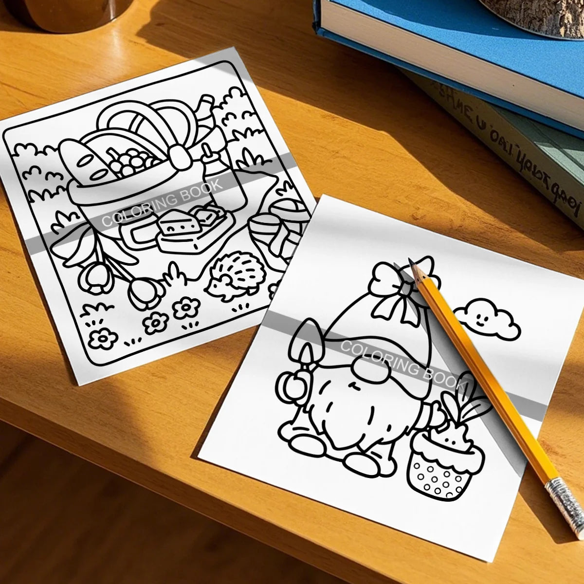 Anti-Stress Spring Coloring Book for Adults Cozy Girl Kawaii Easter Floral Scenes Relaxation Art Therapy Book
