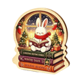 Merry Christmas Wooden Christmas Decoration Star Shape Snowman Deer Home Ornaments Rabbit Santa Claus Wall Decor New Year Gift