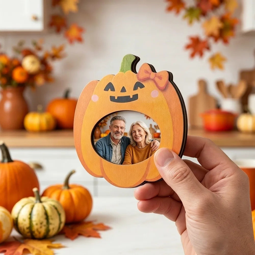 Desktop Decoration Cute Halloween Ghost Picture Frame Wooden Handmade Desktop Ghost Ornament Rustic Tabletop Frame Dorm Decor