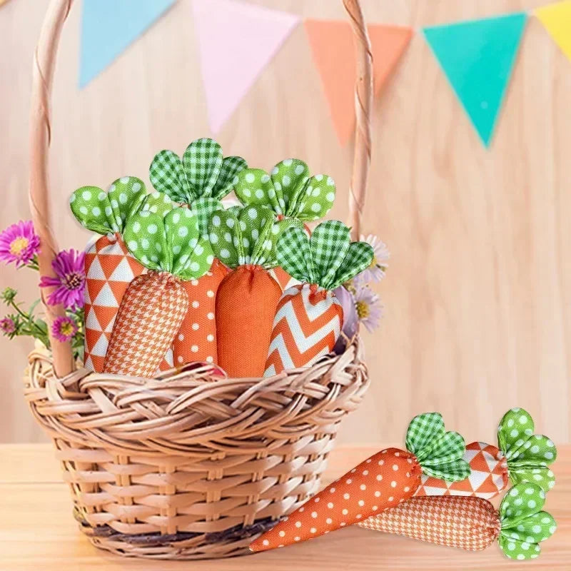 5pcs Easter Artificial Carrot Ornaments Spring Easter Party Decoration for Home Decor Birthday Gift Soft Artificial Carrot