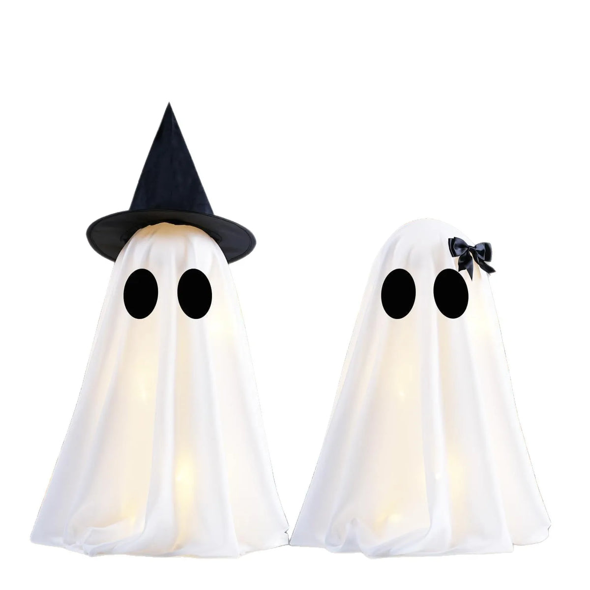 Halloween Ghost Decoration Glowing Desktop Ghost Standing Ornament Haunted Hanging Ghost Decor for Table Home Party Night Gift
