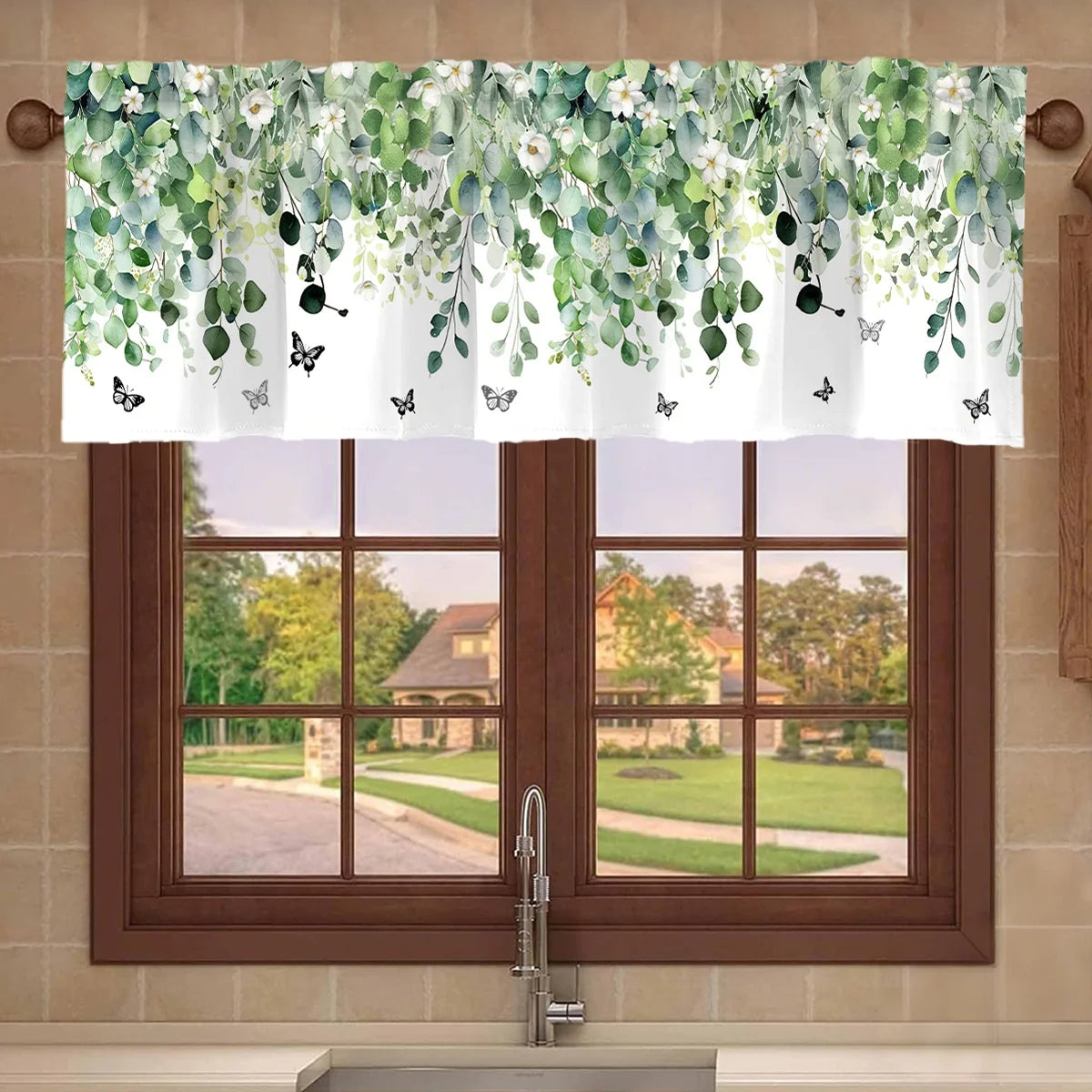 Happy Easter Short Curtain Happy Easter Decoration for Home 2026 Spring Ornament Holiday Gift 2026 for Kitchen Living Room