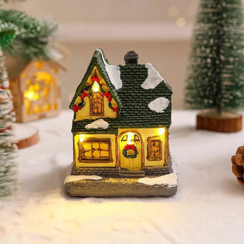 Christmas House Light Decorations For Home Ornaments Kids Xmas Gift New Year 2025 Navidad Decor Bedroom Night Light With Battery